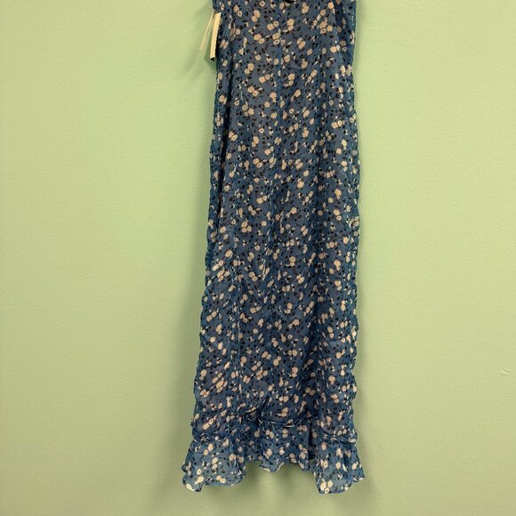 Majorelle quincy midi dress in blue ditsy size xs - Picture 9 of 10